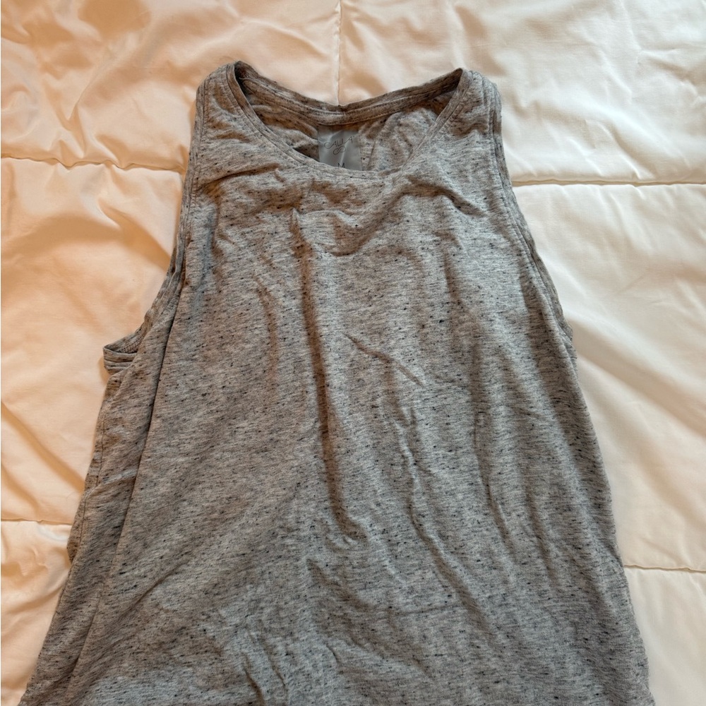 Calia Gray Muscle Tee with Classic Crew Neck